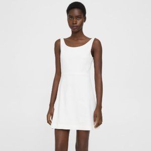 Theory Ballerina Neckline Linen Mini Dress